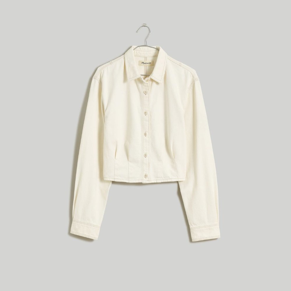 [NWT] Madewell Denim Cropped Button-Up Shirt